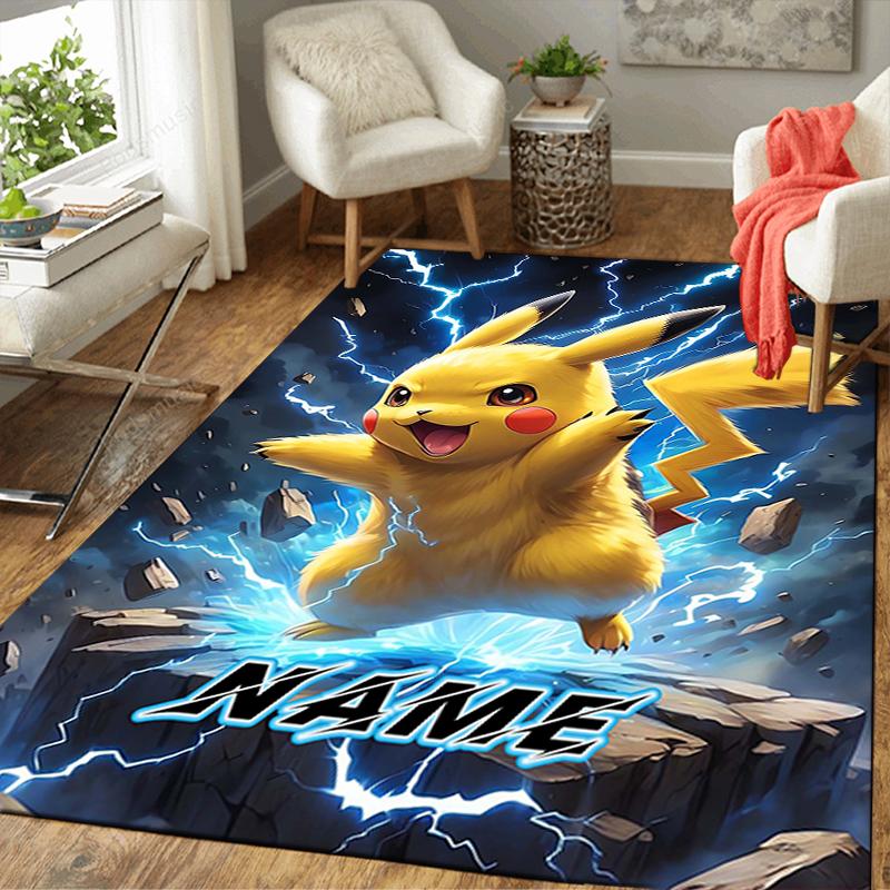 Custom 1Pc Adventure Pikachu Rug Office Carpet Indoor Outdoor Entrance Doormat Nonslip Soft And Comfortable Living Room D2915211
