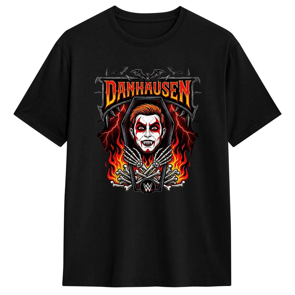 Men Funny Danhausen Wrestling T Shirts Pure Cotton Clothes Funny Short Sleeve Round Neck Tee Shirt Plus Size TShirt