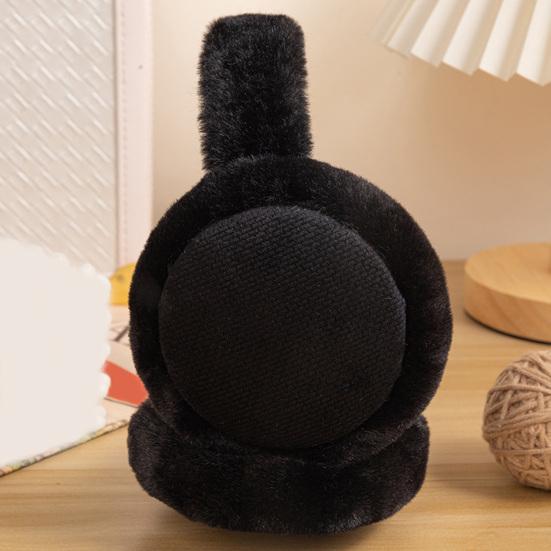 Winter Unisex Ear Muffs Folding Solid Color Good Elasticity Anti Fall Earmuffs Plush Adjustable Ear Warmers for Outdoor