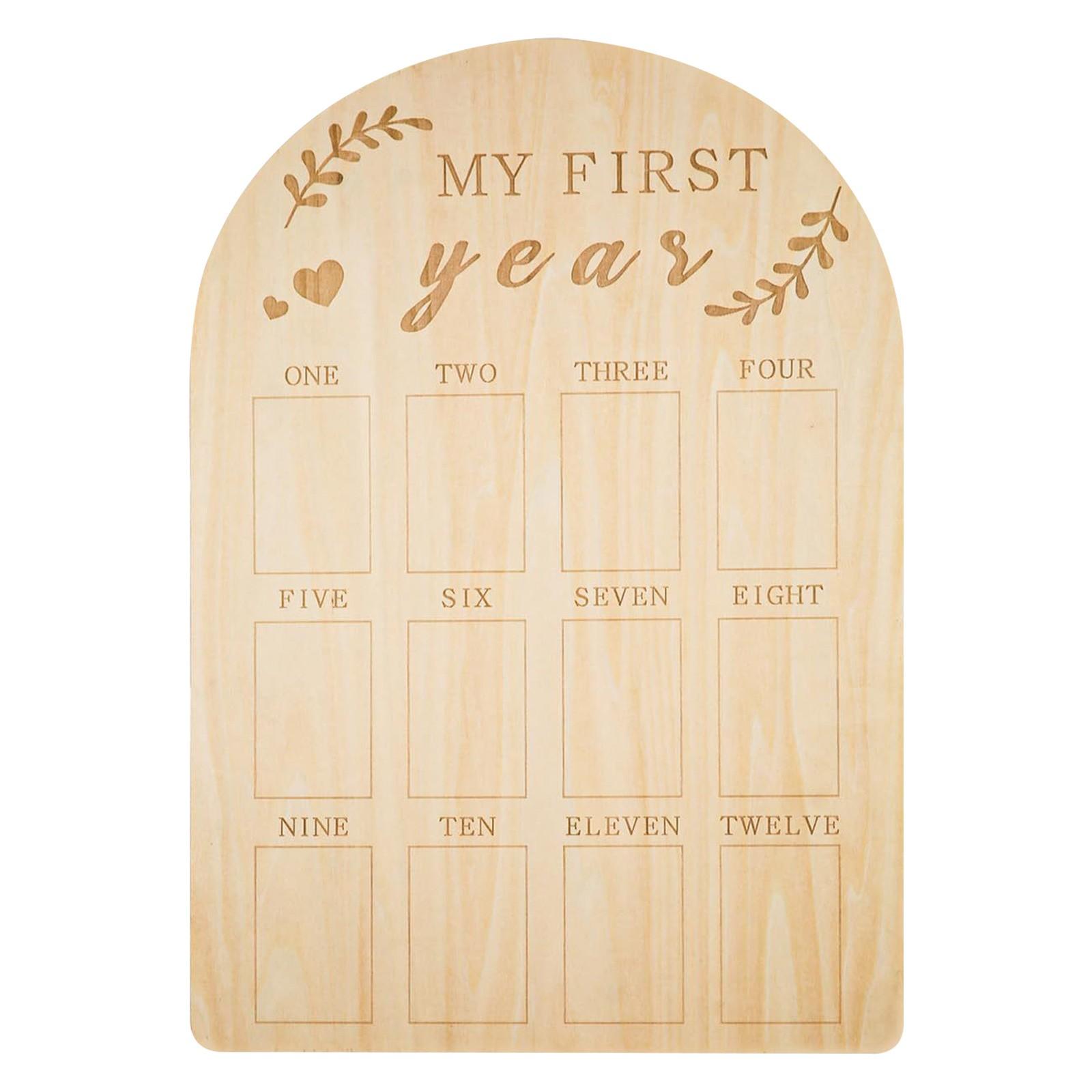 

Индивидуальная фоторамка деревянная фотовыставка рост юбилей месяц табличка One Size