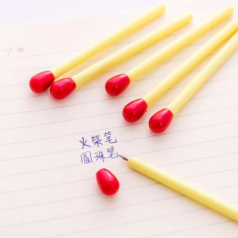 Creative Matchstick Ballpoint Pen - Cute Stationery for Kids' Learning and Prizes