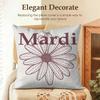 Fashion M-Mardi Cushion Cover Natural Linen Organic Fabric Double-Sided Printing Sofa Home Decor Gift Pillow Case