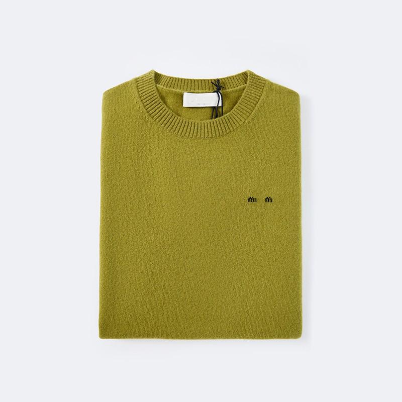 Autumn/Winter Round Neck Miu Miu Style Women's Short Sleeve Knitted Sweater