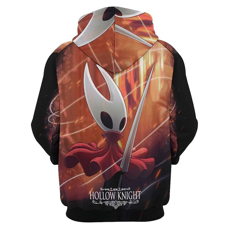 Cartoon Anime Game Pattern Men's Hoodie Hollow Knight Clothing 3D Printing Outdoor Sports Shirt Fashion Oversized Top Kids Clothes