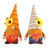 1Pc Harvest Festival Maple Leaf Doll Sunflower Plush Faceless Doll Ornaments for Home Holiday Party Decorations