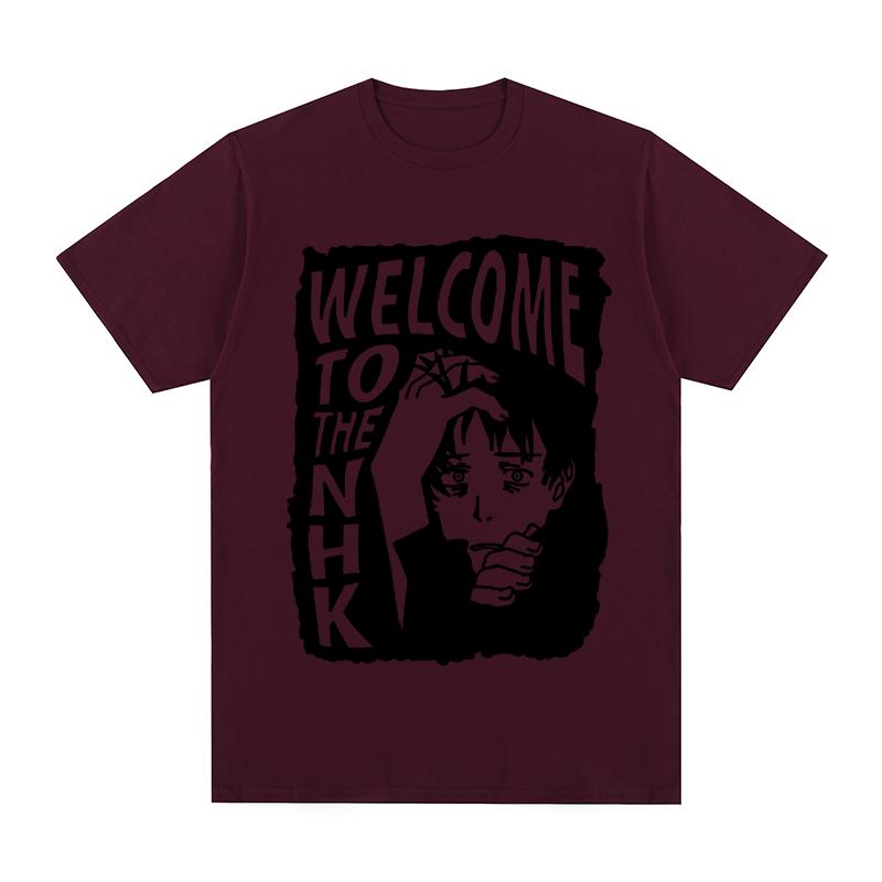 Welcome To the NHK Vintage T-shirt Retro Style Black Female Lovers Cotton Men T Shirt New TEE TSHIRT Womens Tops
