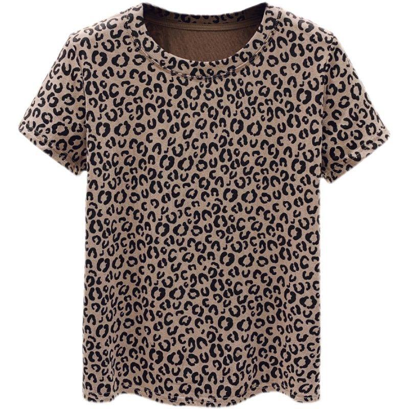 Summer Elegant Fashion Harajuku Slim Fit Tops Loose Sport Casual All Match T-shirts O Neck Printed Short Sleeve T-shirts