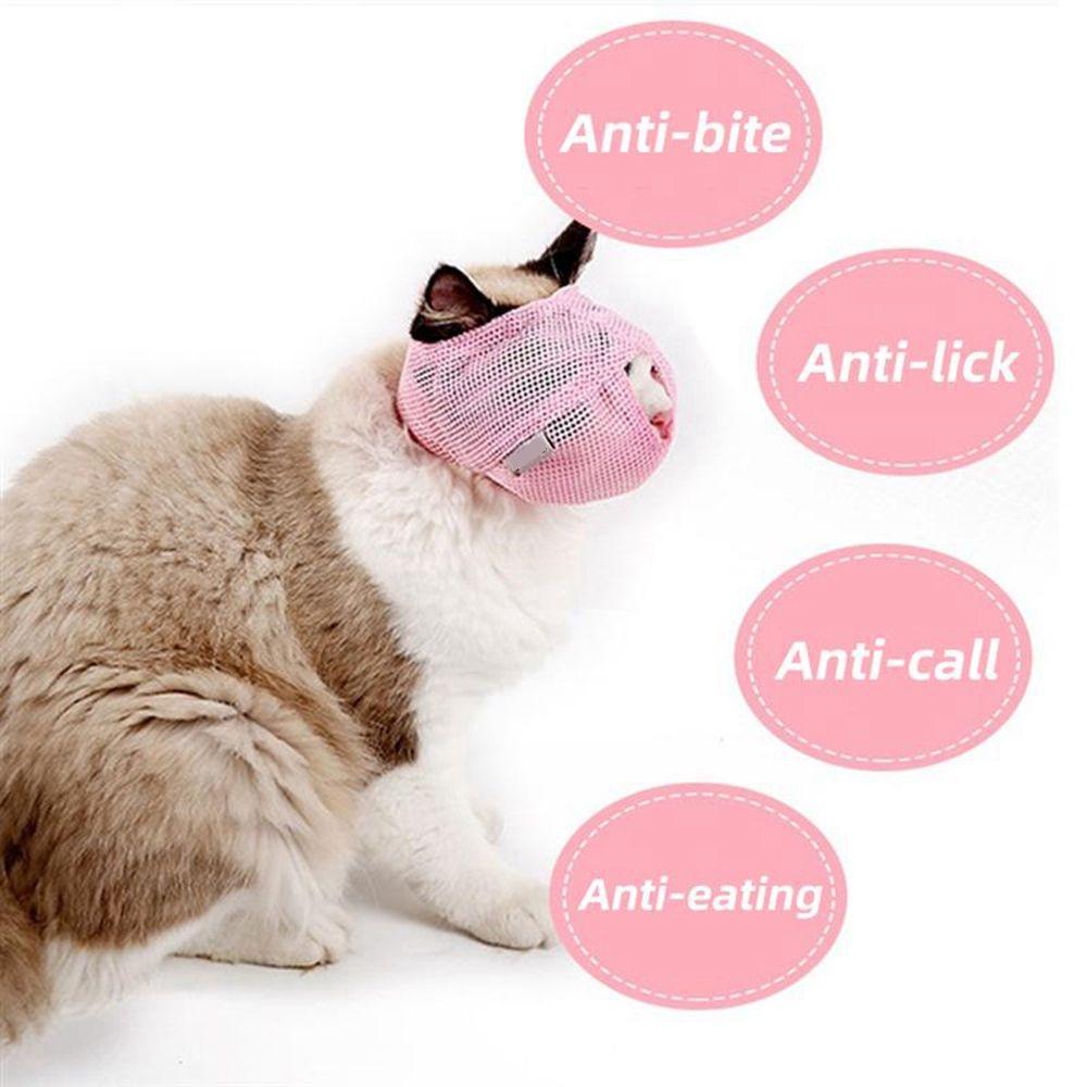 Cleaning Tool Grooming for Bathing Kitten Mouth Muzzles Cat Muzzle Pet Accessories Cat  Mouth Cover