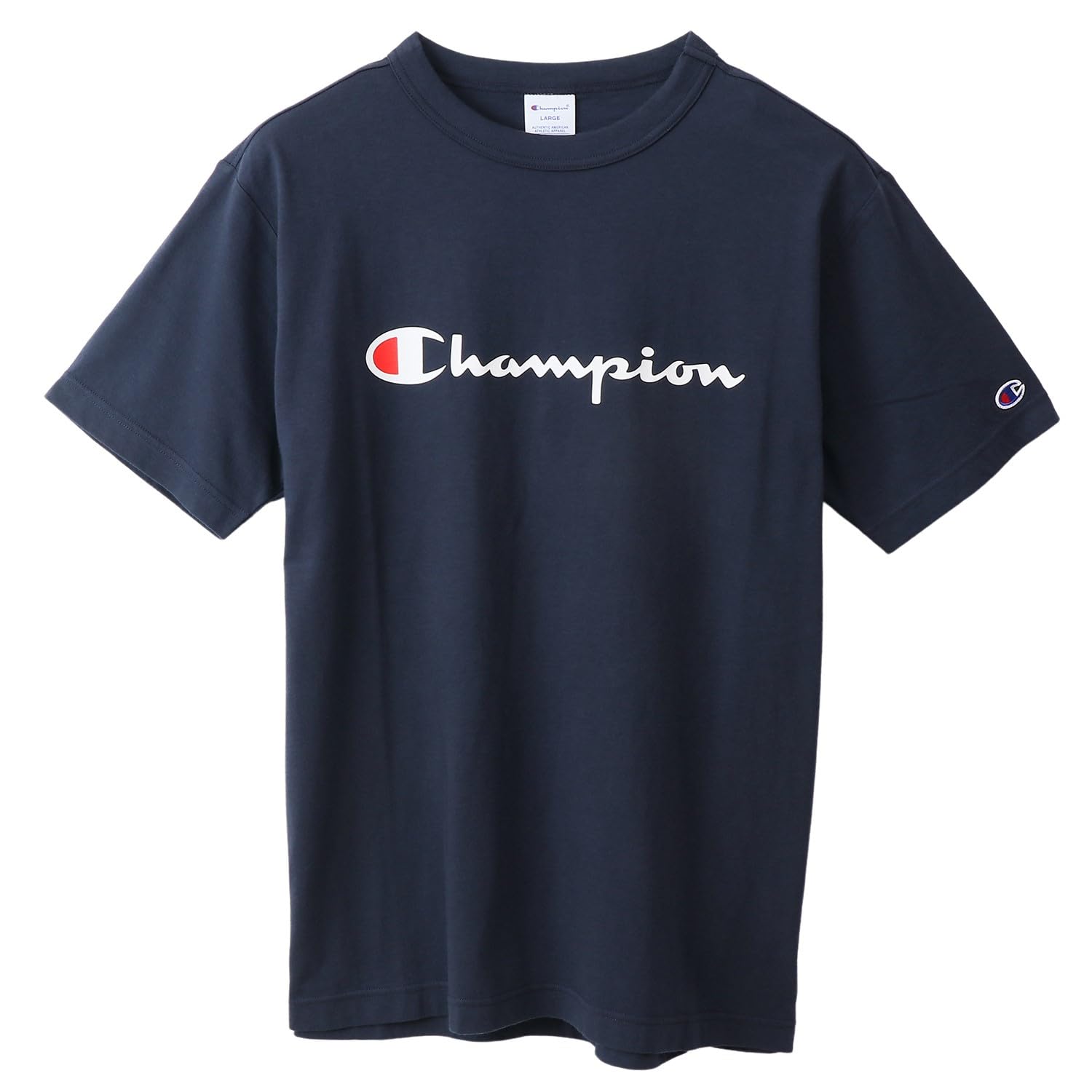 

Champion Short Sleeve Classic Script Logo T-Shirt, 100% Cotton, Print, C3-P302Z-370-L