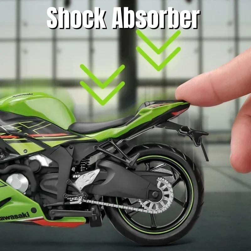 2025 Kawasaki Ninja ZX-6R Cross-country Motorcycle Model Alloy Racing Simulation Metal Street Motorcycle Model Gift For Children