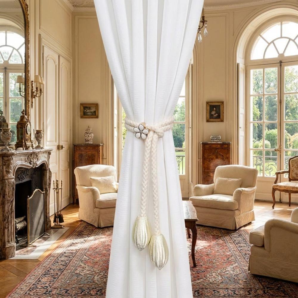 Adjustable Flower Curtain Tiebacks Minimalist Curtain Tie Rope Modern Curtain Straps  Home Decor