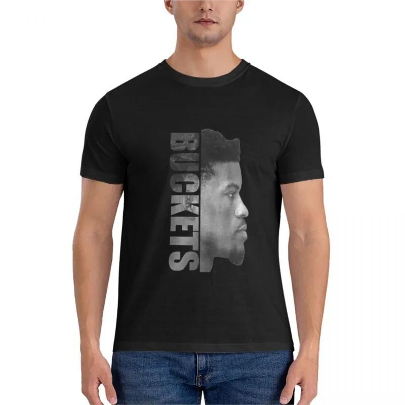 Jimmy Buckets Butler - Schwarz / Weiß Eng anliegendes T-Shirt T-Shirts Oversize-T-Shirt Süße Kleidung Personalisierte T-Shirts