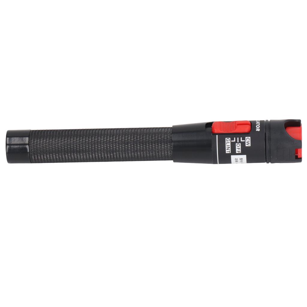 Black Fiber Optic Visual Fault Locator Anti Slip Handle Ergonomic Optical Fiber Red Lighting Pen Tester HT 50(More Than