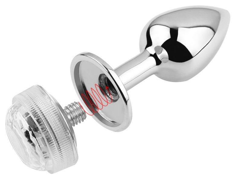 Plug Bijou lumineux Light Led M 7 x 3.4cm - Generique - Bijoux Anal