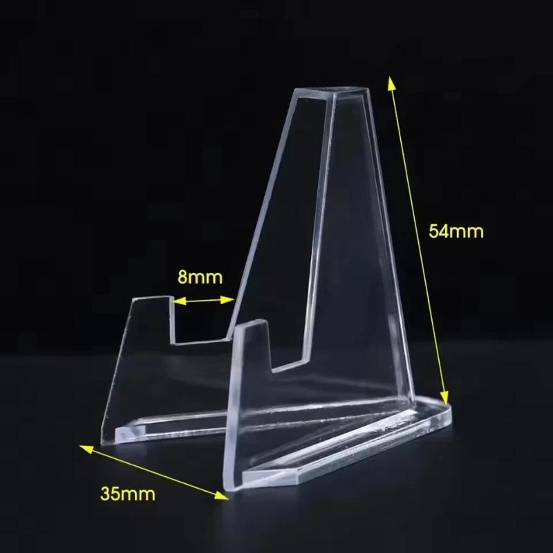 30/10PCS Triangular Card Display Stand Mini Acrylic Idol Photo Picture Holder Stands for Coin Sports Trading Cards Display Racks