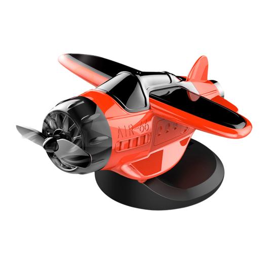 Solar Powered Airplane Car Ornament Dashboard Aircraft Model with Suction Cup 360 Degrees  Rotating Propeller Center Console Drift Accessory