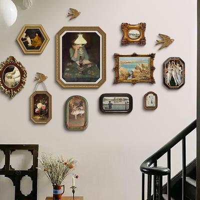 Fotoğraf Çerçevesi Seti Fransız Vintage Kupid Dekoratif Boyama Oturma Odası Kombinasyon Arka Plan Duvar Dekorasyonu Kolye