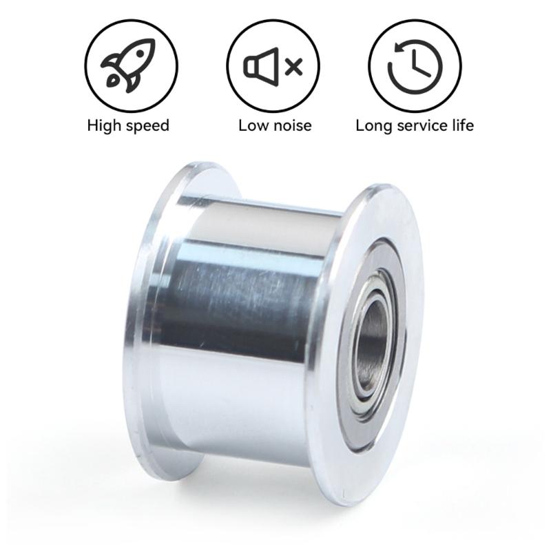 3D Printer Accessories Smooth Idler Wheel Idler Timing Pulley Wheel Aluminium Gear Replacement for P2S 3D Printer