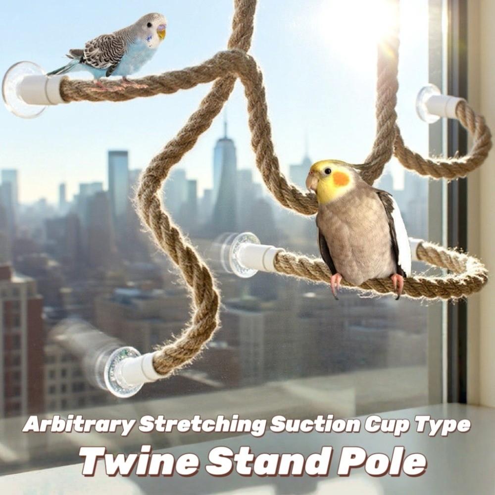 Hanfseil DIY Biegsame Sitzstange für Vögel Bequemer Griff Papageien Standstange Käfigzubehör