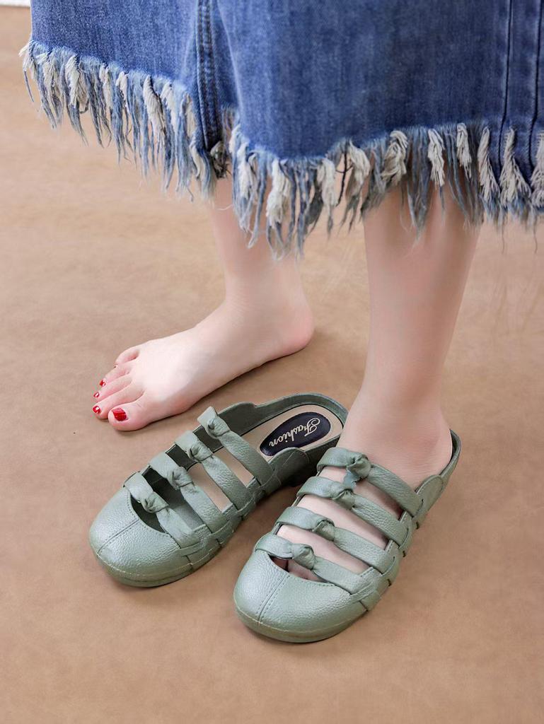 Women's Summer Flat Half Slippers - Stylish Low Heel Outdoor Casual Sandals
