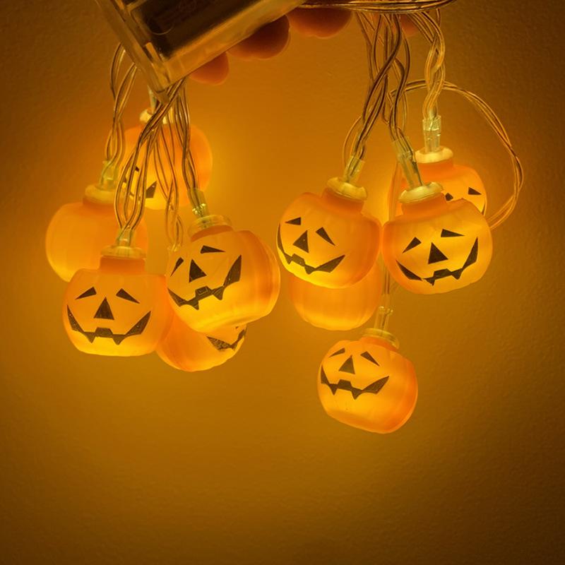 

Солнечные светодиодные гирлянды в виде тыкв на Хэллоуин - Украшение для Фестиваля Призраков на батарейках 1.5m 10 lights - Steady USB