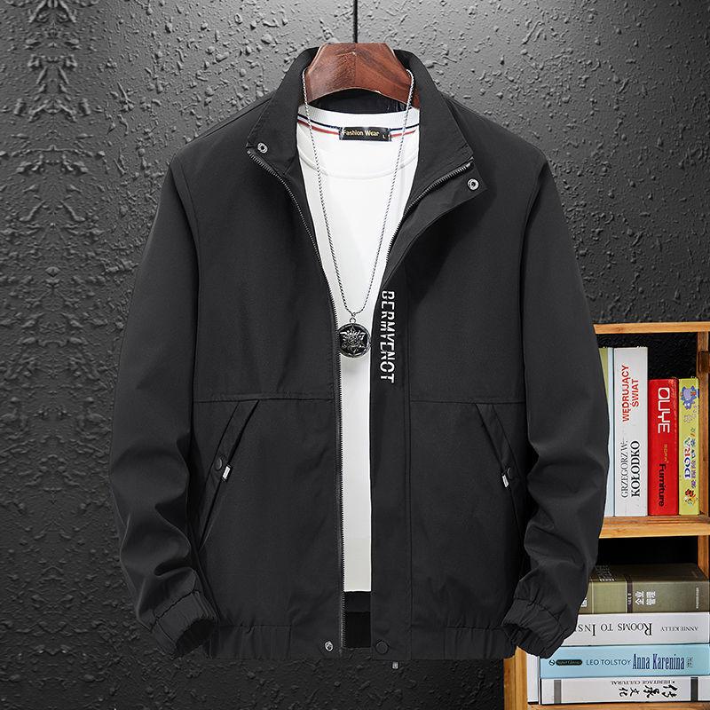Autumn Men's Jackets Plus Fat Men's Work Clothes Loose Casual Large Size Jackets for Young and Middle-aged People Trendy Coats