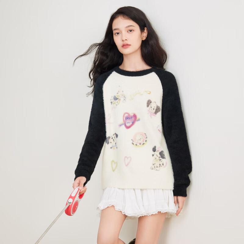 

Le TIng Women s Round Neck Raglan Knit Sweater M