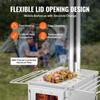 Wood Stove, 80 inch, Stainless Steel Camping Tent Stove, Portable Wood Burning Stove with Chimney Pipes & Gloves, 700in³Firebox Hot Tent Stove for