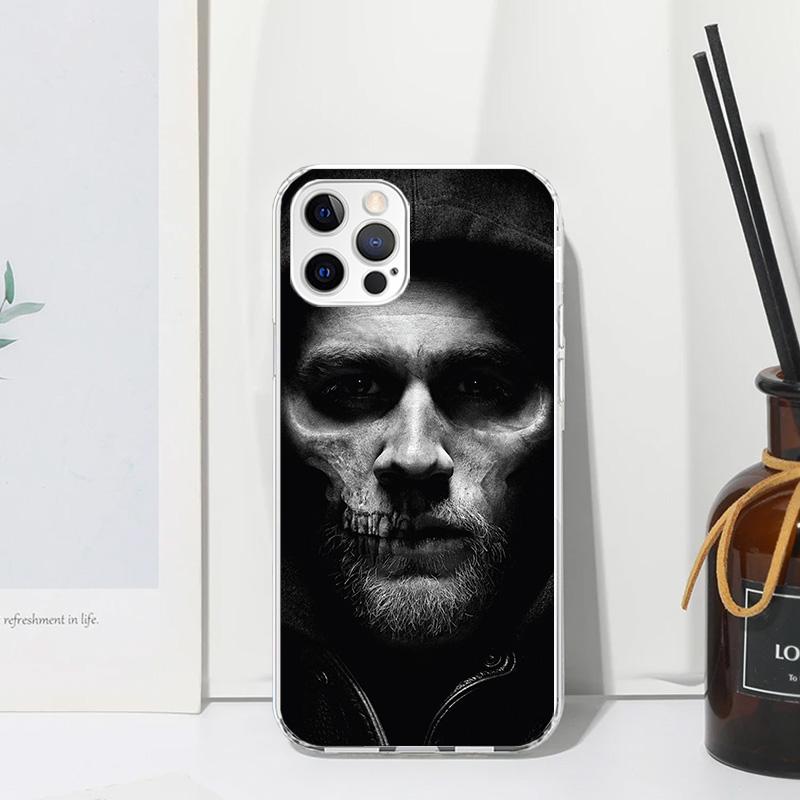 Sons Of Anarchy Black Phone Case For Iphone 17 Air 16 15 Plus 16E 14 Pro Max 13 Mini 12 11 7 8 SE Fundas Soft Back Cover 17 Air