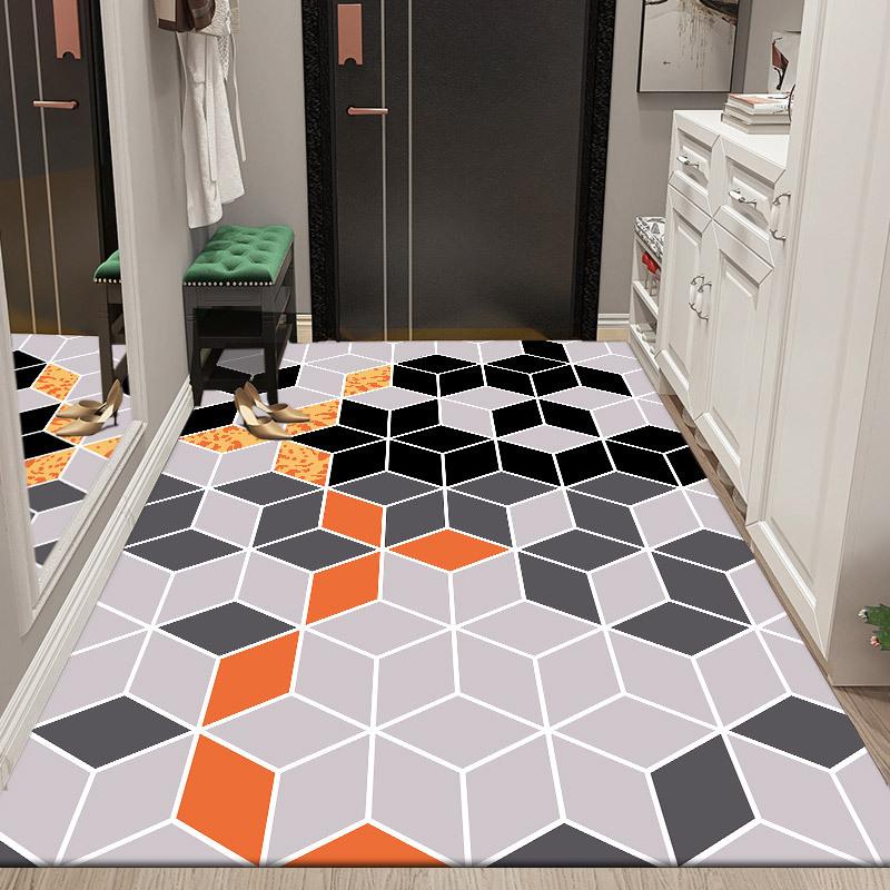 Entrance Door Floor Mat Dirt Resistant Light Luxury Living Room Carpet Easy To Maintain Door Mat Anti Slip Foot Mat