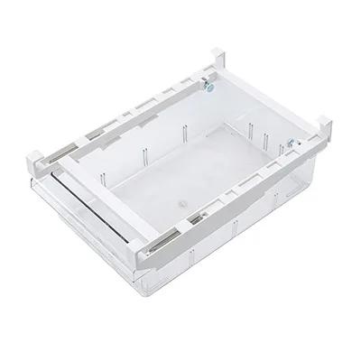 Refrigerator Organizer Box 1/4/8 Compartment PET Refrigerator Drawer Organizer Bin Transparent Fridge Storage Containers