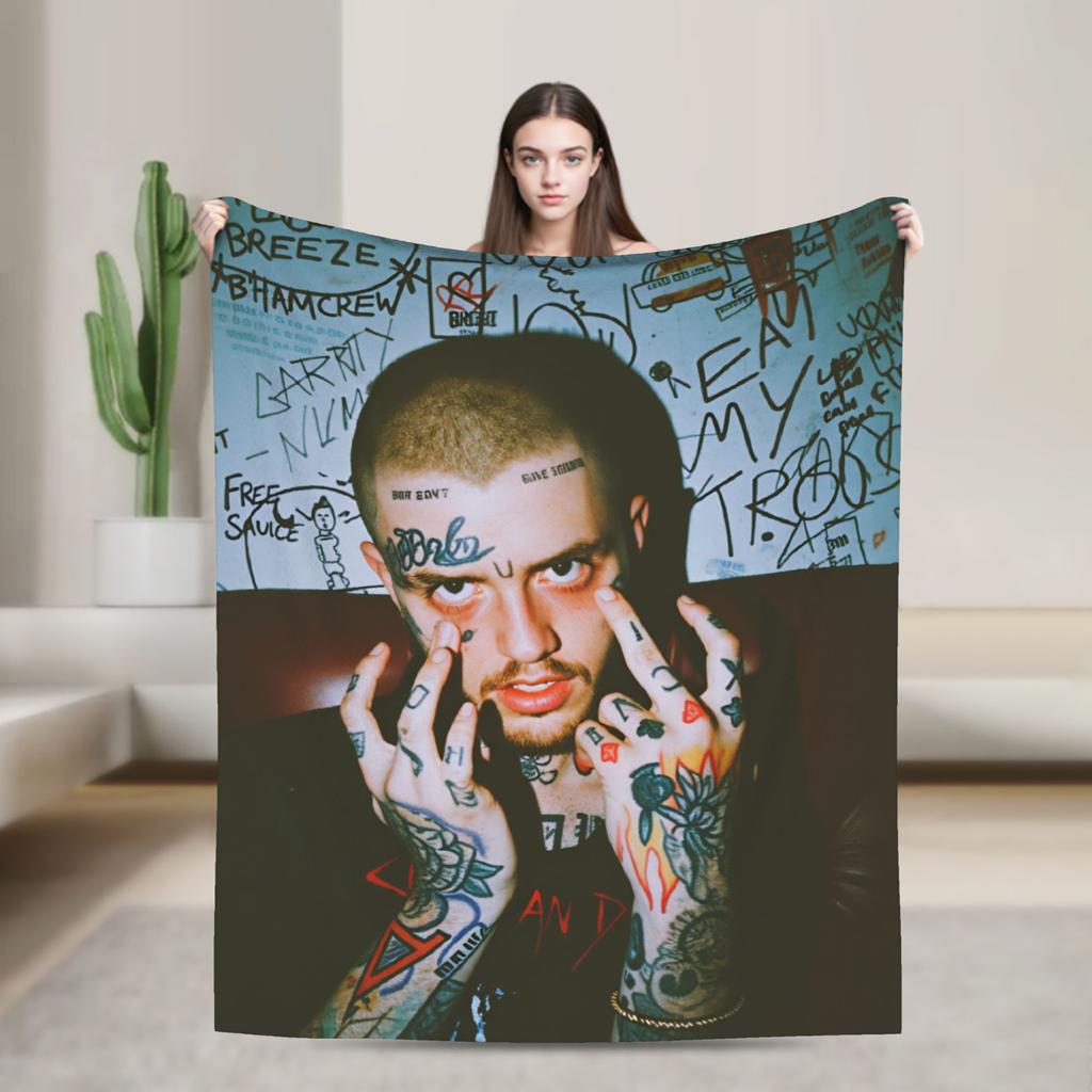 Lil Peep Love Warm Blanket American Rapper Travel Plush Bedding Throws Fluffy Couch Bed Flannel Bedspread Sofa Bed Cover