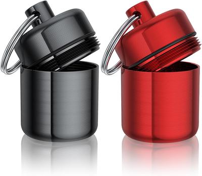 Ear Plug Carrying Case Keychain(2 Pack)Small Waterproof Metal Earplug Case Ear Plug Holder Container Great for Earplugs,Pills Case and Jewelry Holder