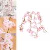 Stunning Pink And White Sakura Fake Flower Garland For Wedding Decorations