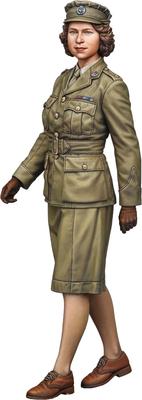 Life Miniatures Scale WWII British Auxiliary District Warrant Officer 2nd Class Elizabeth Windsor 1945 Unpainted Resin Kit 1/35 Marching, (1 Figure)