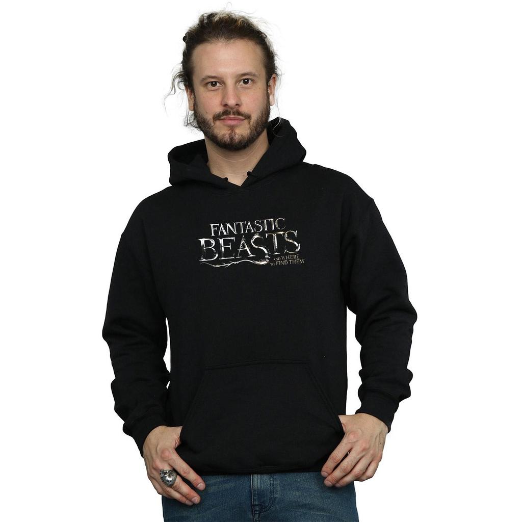 Fantastic Beasts Mens Text Logo Hoodie