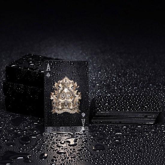 Black Gold Luxury Pattern Trump Poker Cards, Popular Korean Game