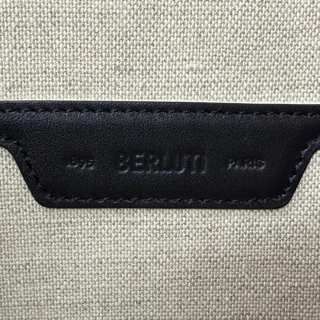 Great BERLUTI Clutch bag Nino TGM Calligraphy Scritto Tattoo Collection Used