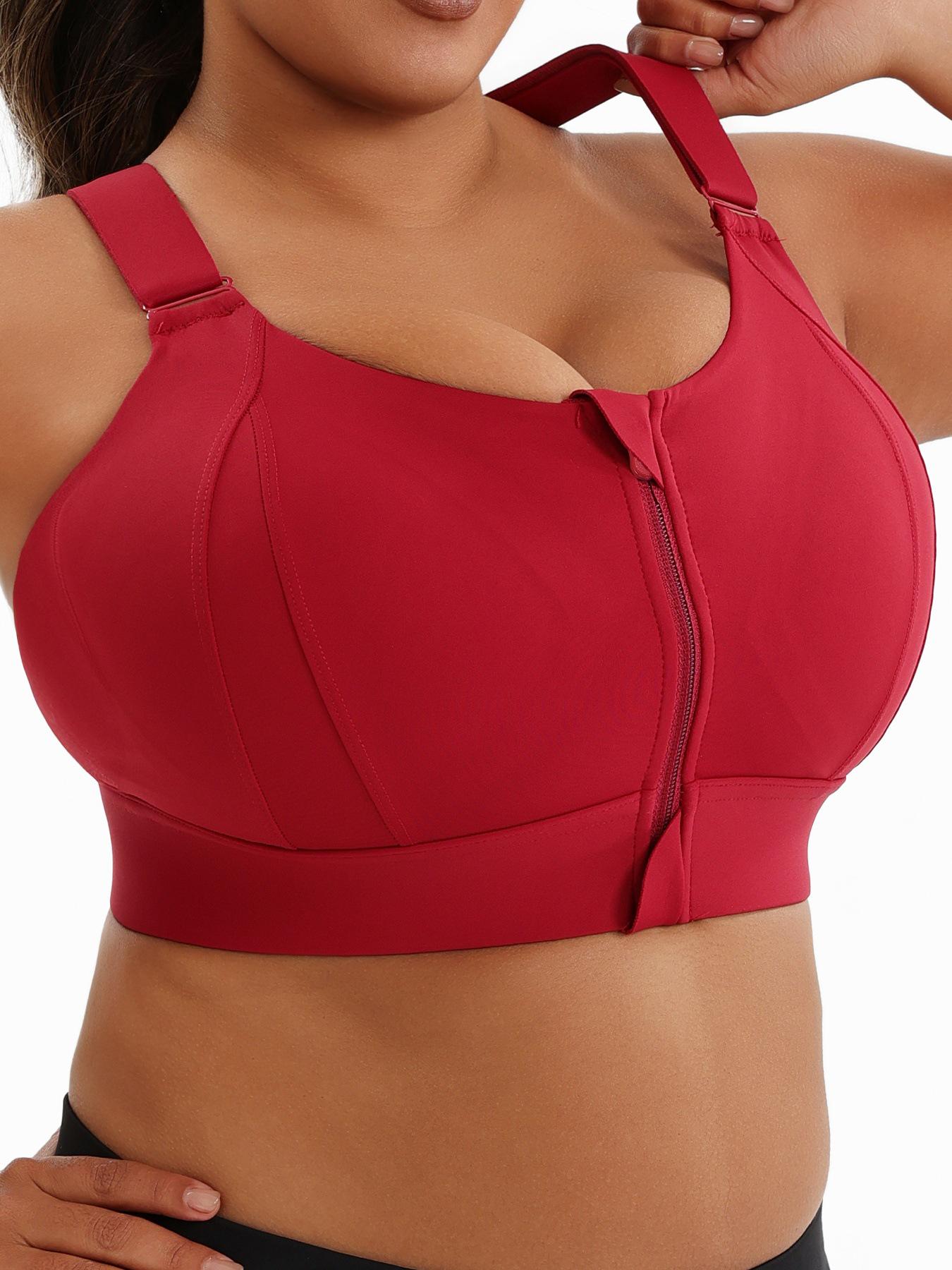 

Women s Plus Size Shockproof Sports Bra Camisole XL красный