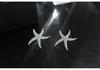 New Hot Fashion 925 Sterling Silver Crystal Starfish Earrings for Women Fashion Statement Jewelry 2021