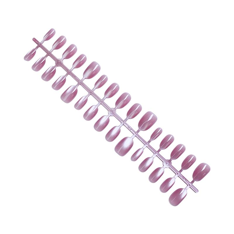 30pcs Cat Eye Press On Nails Short Square Reusable Nail Tips for Women Salon Quality Fake Nails for Date Nights
