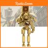 661 Goldener Titan Zeitmann Toilettenmann Bausteine Kompatibel mit Lego Frau. TV und Computer Mann