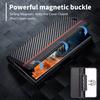 EUCAGR Carbon Fiber Flip Magnet PU Leather Wallet Phone Case for Samsung S26 Ultra S25 S24 S23 S22 S21 S20 S10 S9 S8 Plus Cover
