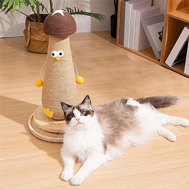 Good-Sisal Scratching Post Mushroom Protection Furniture For Cats Itching Facilities Cat Trees Accessories Pet Products