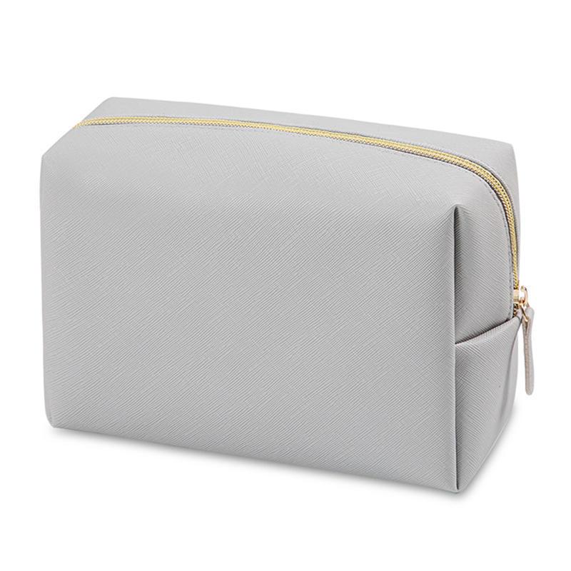 Portable Travel Zipper Cosmetic Pouch Water Resistant PU Leather Makeup Toiletry Organizer Bags for Women