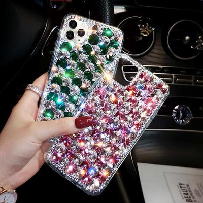 Glitter diamante cordão caso de telefone para samsung s24 s23 s22 s21 ultra s20 fe a13 a23 a33 a53 a12 a22 a32 a52 a51 a71/redmi 12 12c nota 12 11 10