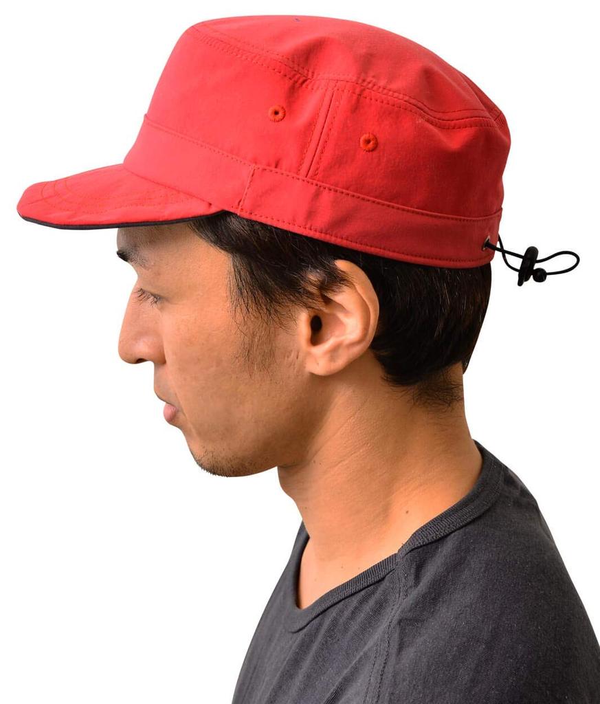 RUBEN Teflon Work Cap Size Hat for Men and Women Water-Repellent [Red/M (Approx. 55cm-58cm)]