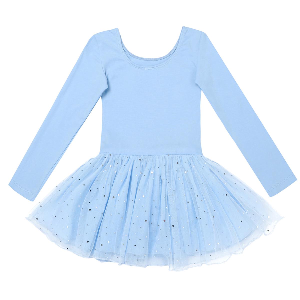 

Детский балетный купальник с юбкой 9-10 Years небесно-голубой