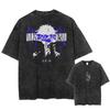 Anime Jujutsu Kaisen Nanami Kento Bedrucktes T-Shirt für Herren und Damen Gewaschenes T-Shirt Hohe Qualität Vintage Baumwoll-T-Shirt