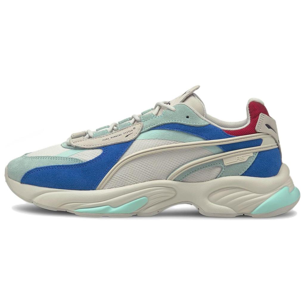 Puma Rs-Connect Buck Fabric Leather Sport Multicolor Low-Top Lifestyle Shoes Unisex Shoes Gray Blue Red 382710-02